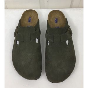 Birkenstock Boston Forest Green Soft Footbed Clog